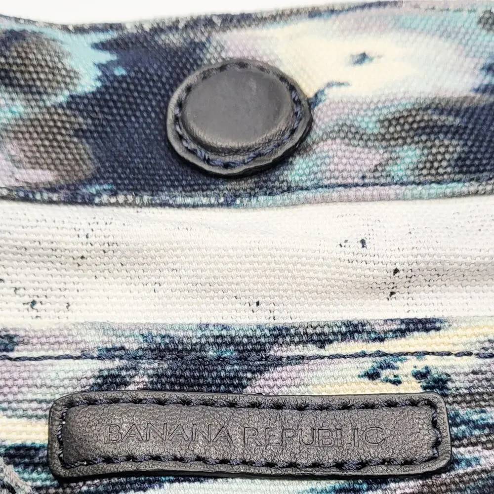 Banana Republic Hobo Shoulder Bag Tie-Dye Watercolor Canvas Tapestry Design